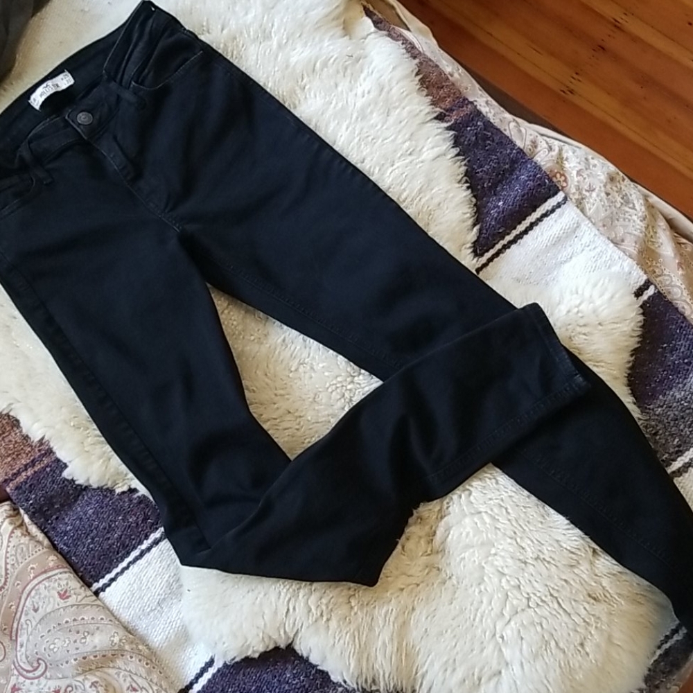 High Waisted Black Jean Leggings, Sz 25